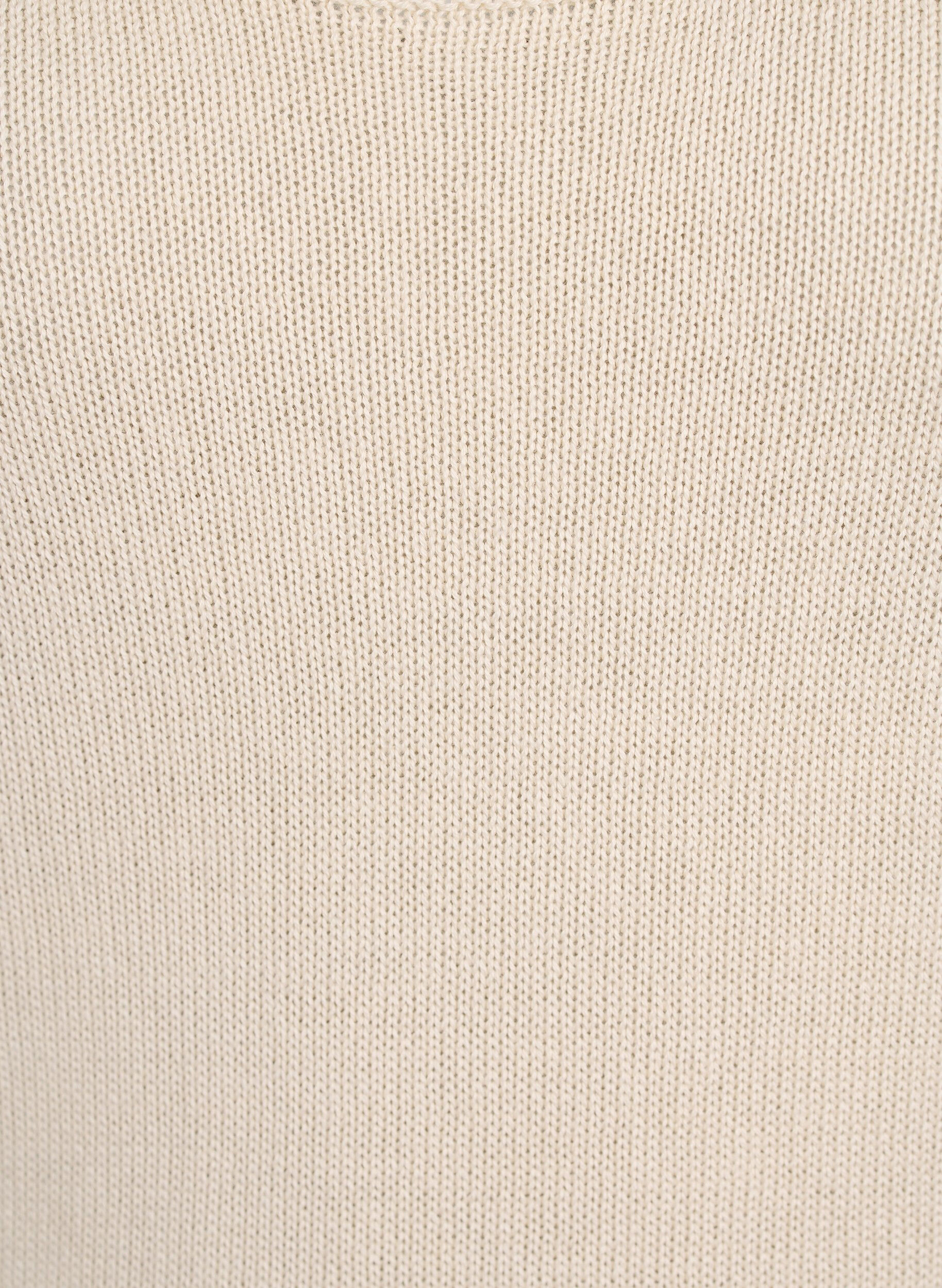 Zizzifashion Sleeveless knitted top with scallop edge, Sandshell, Packshot image number 2