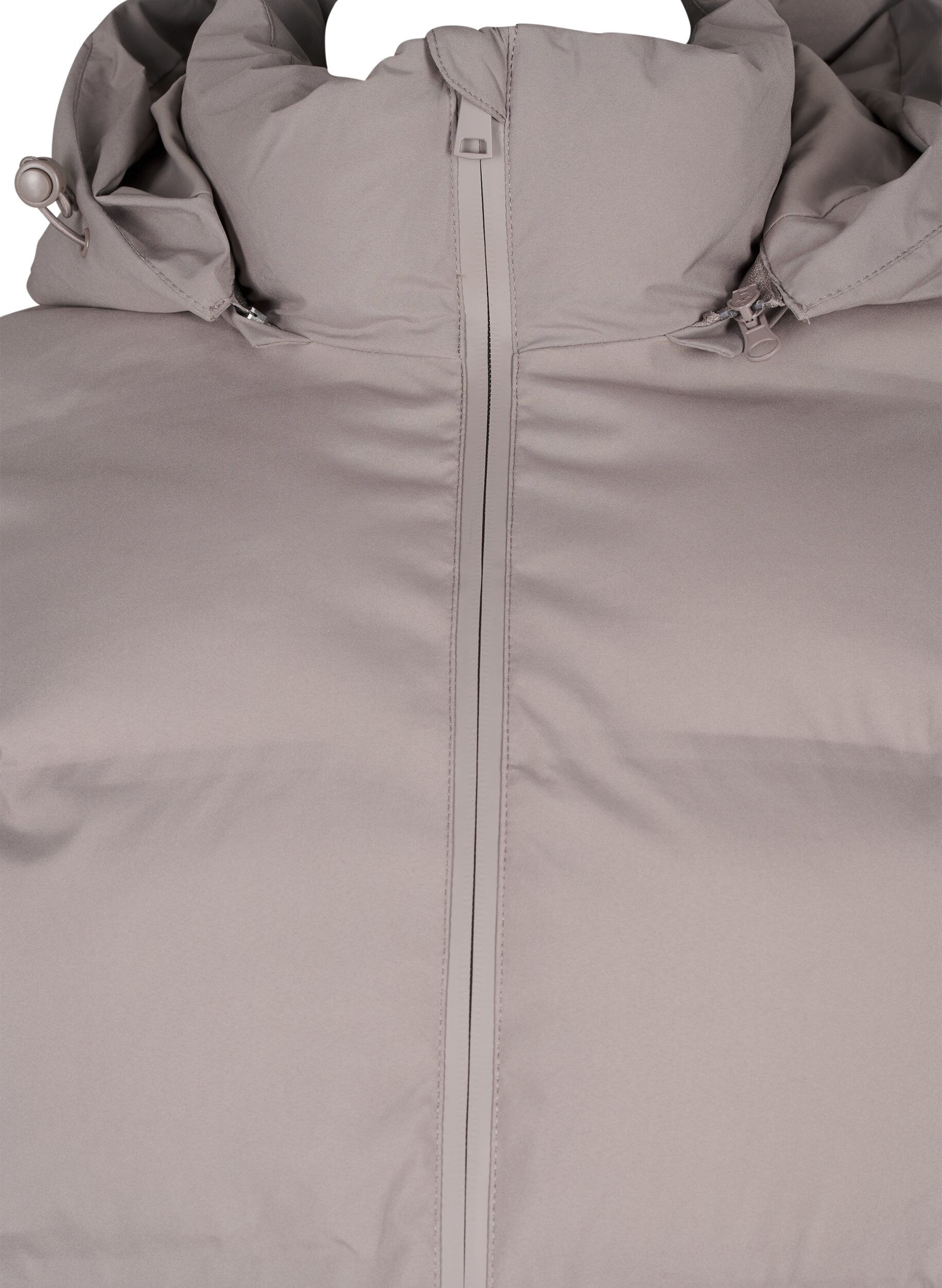 Zizzifashion Short puffer jacket with hood, Beige, Packshot image number 2