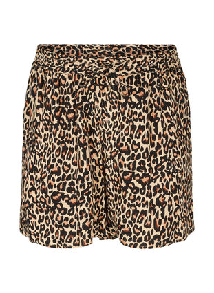 Viscose shorts with print and pockets, Leo AOP, Packshot image number 0