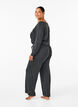 Jumpsuit with wrap and ties, Dark Grey Melange, Model image number 1