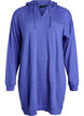 Short hoodie dress with a kangaroo pocket, Blue, Packshot image number 0
