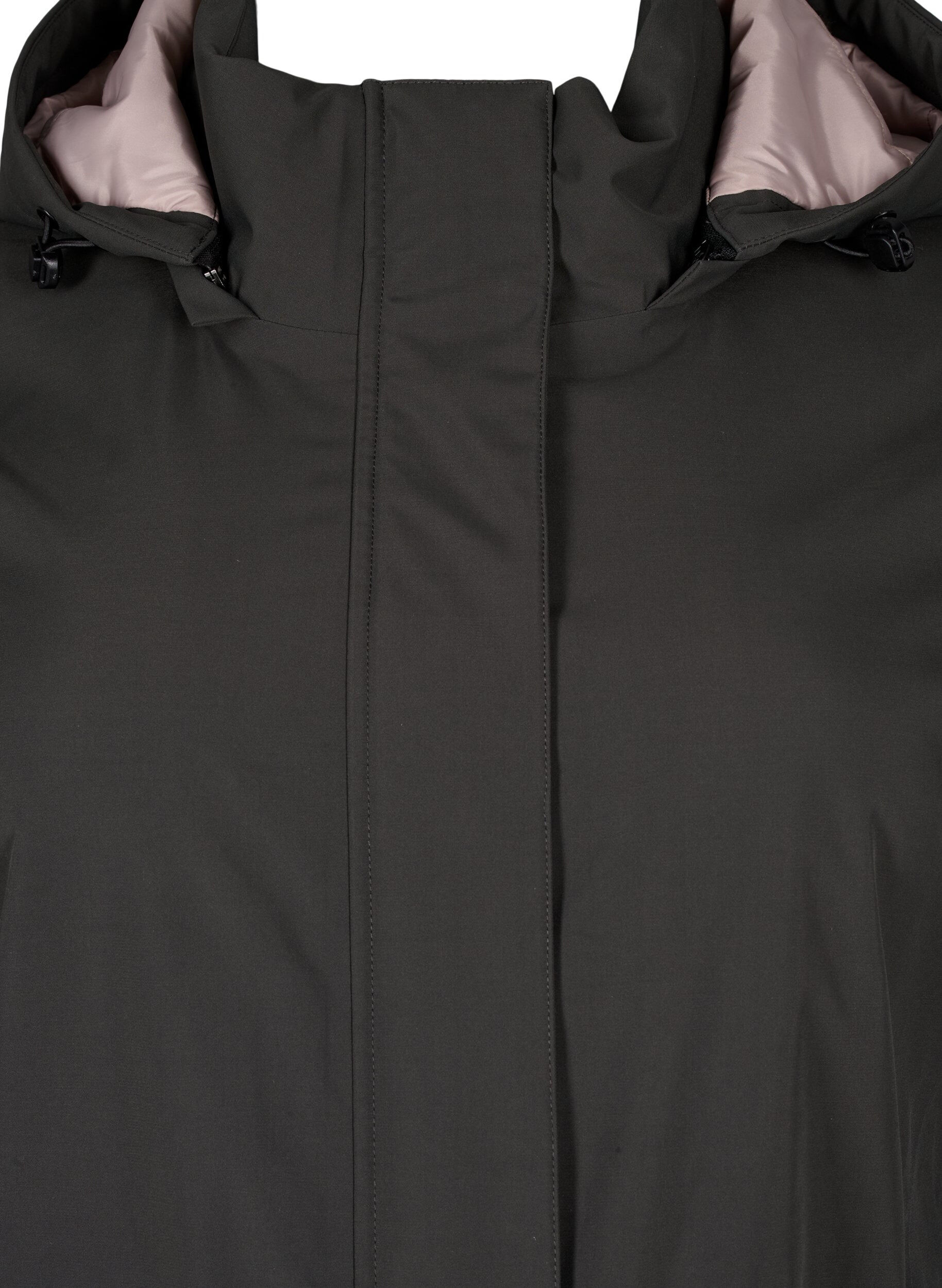 Zizzifashion Functional parka winter coat with a hood, Raven, Packshot image number 2