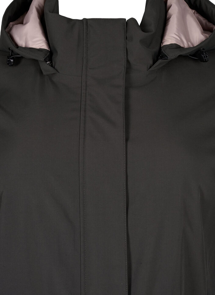 Functional parka winter coat with a hood, Raven, Packshot image number 2