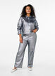 Short silver-coated denim jacket, Gun Silver, Model image number 2
