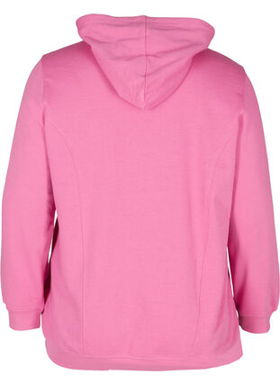 Sweatshirt with a hood and ribbed cuffs, Phlox Pink, Packshot image number 1