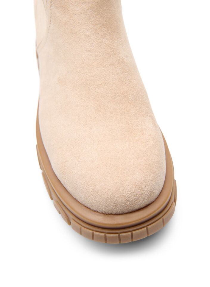 Chunky boot in faux suede, Beige, Packshot image number 3
