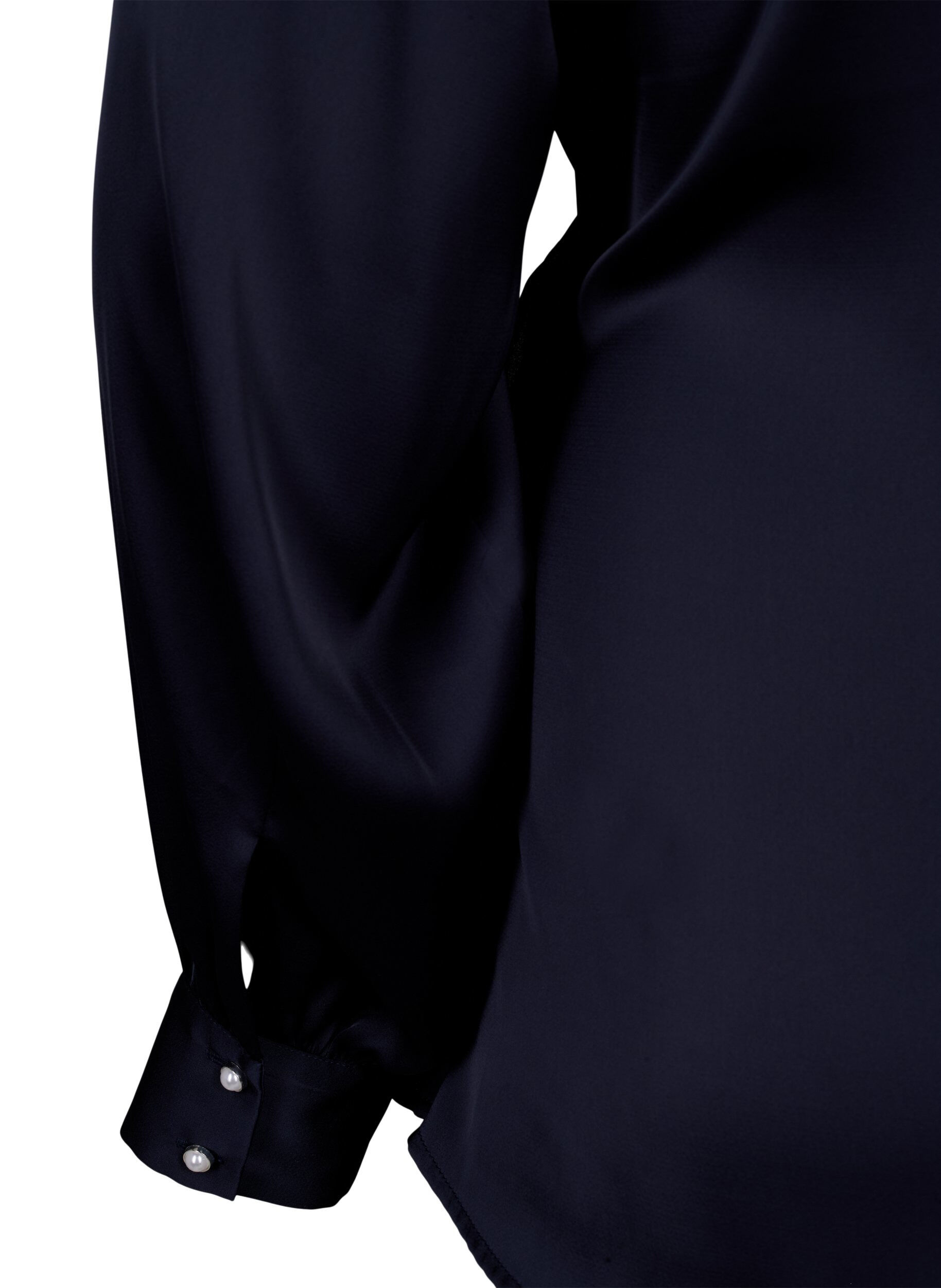 Zizzifashion Satin party blouse with wrap, Night Sky, Packshot image number 4