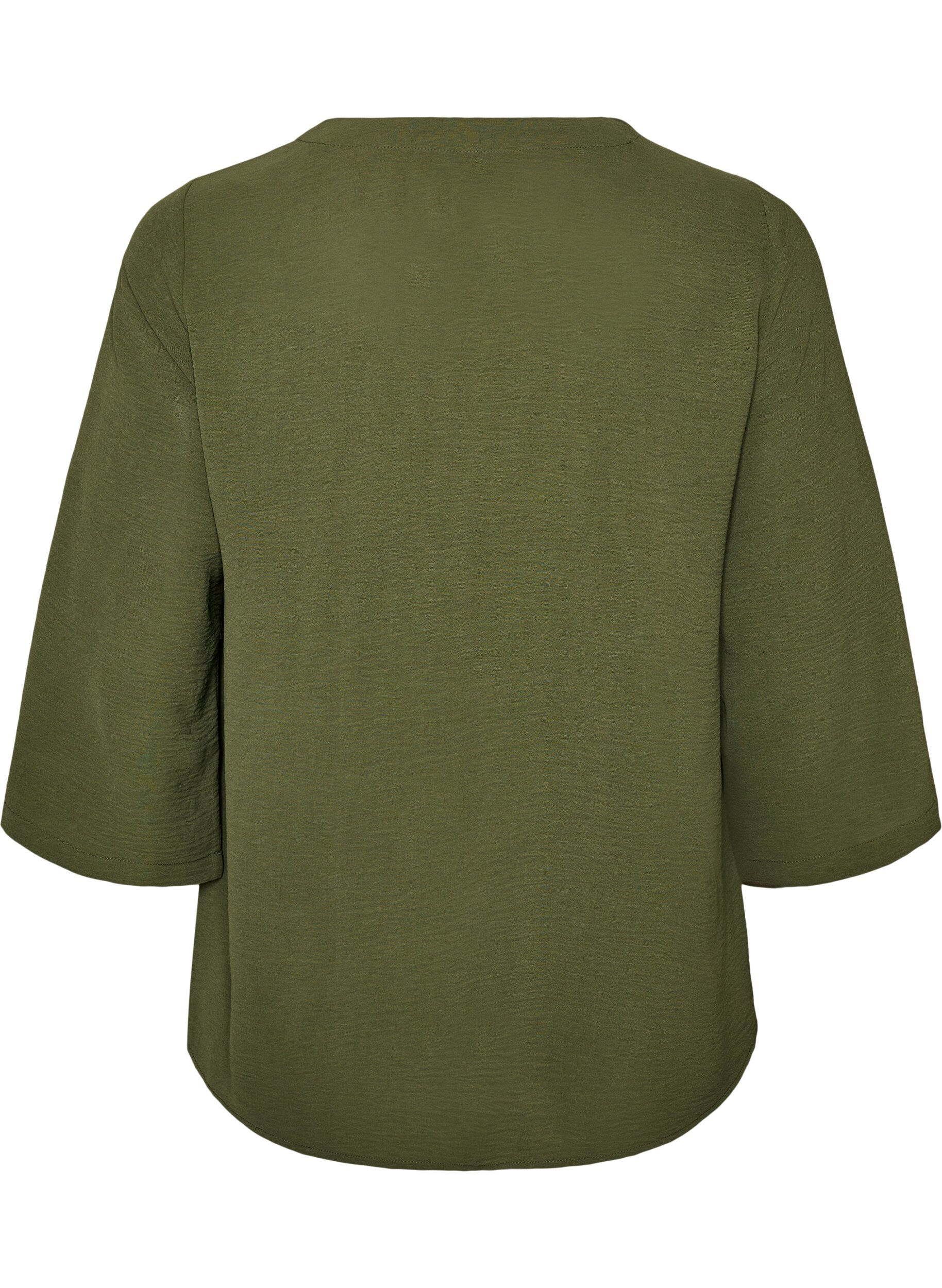 ZizzifashionBlouse with 3/4 sleeves, Green, Packshot image number 1