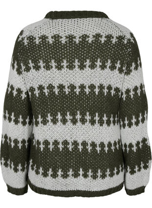 Patterned knitted jumper, Forest Night Comb, Packshot image number 1