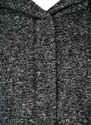 Bouclé coat with wool, Black Mel., Packshot image number 2
