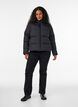 Short puffer jacket with a high collar, Black, Model image number 1