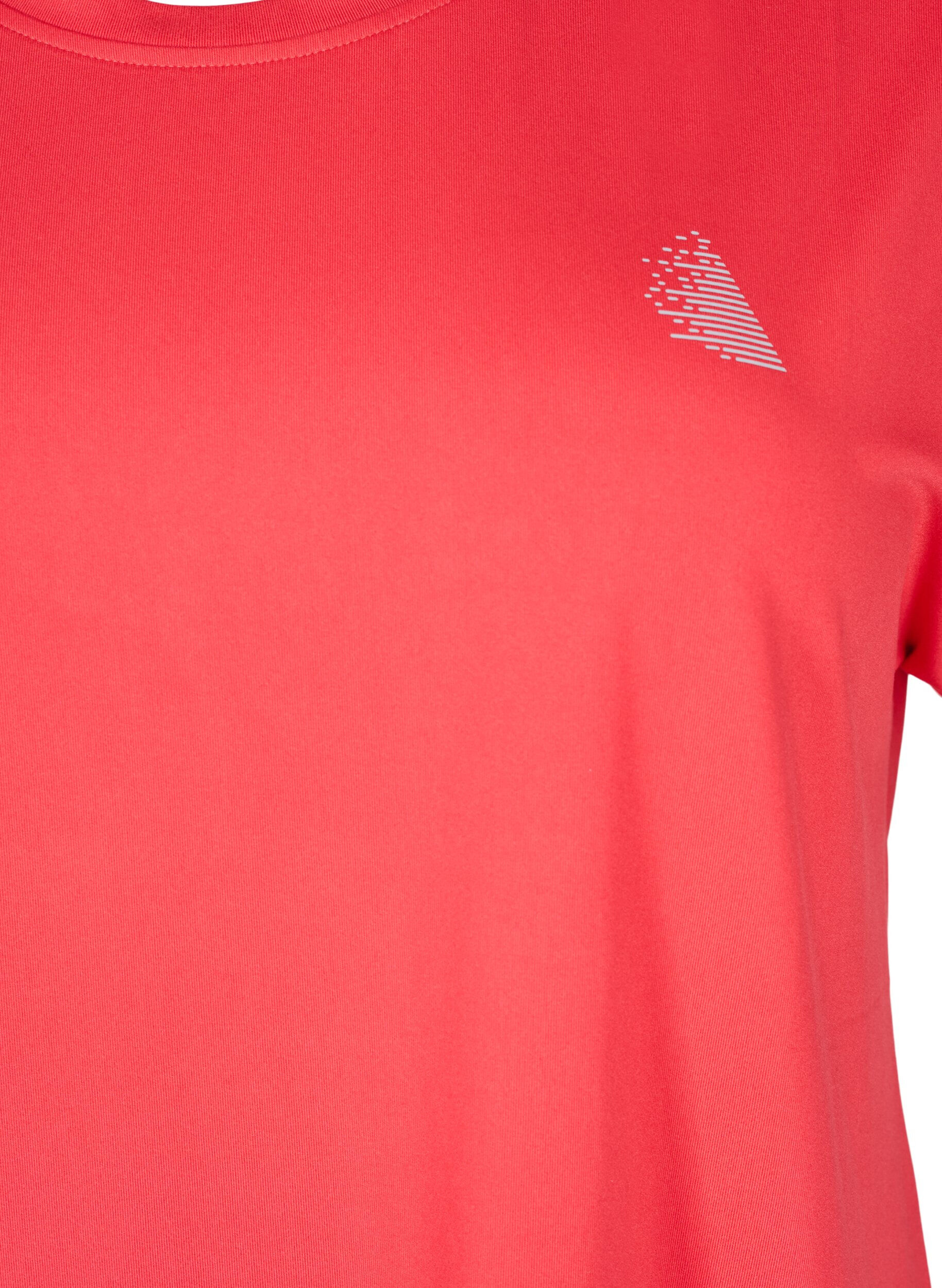 Zizzifashion Solid-coloured workout T-shirt, Red, Packshot image number 2