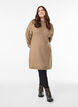 Knitted dress with contrast stitching, Brown, Model image number 1