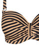 Underwire bikini bra with pattern, Brown, Packshot image number 2