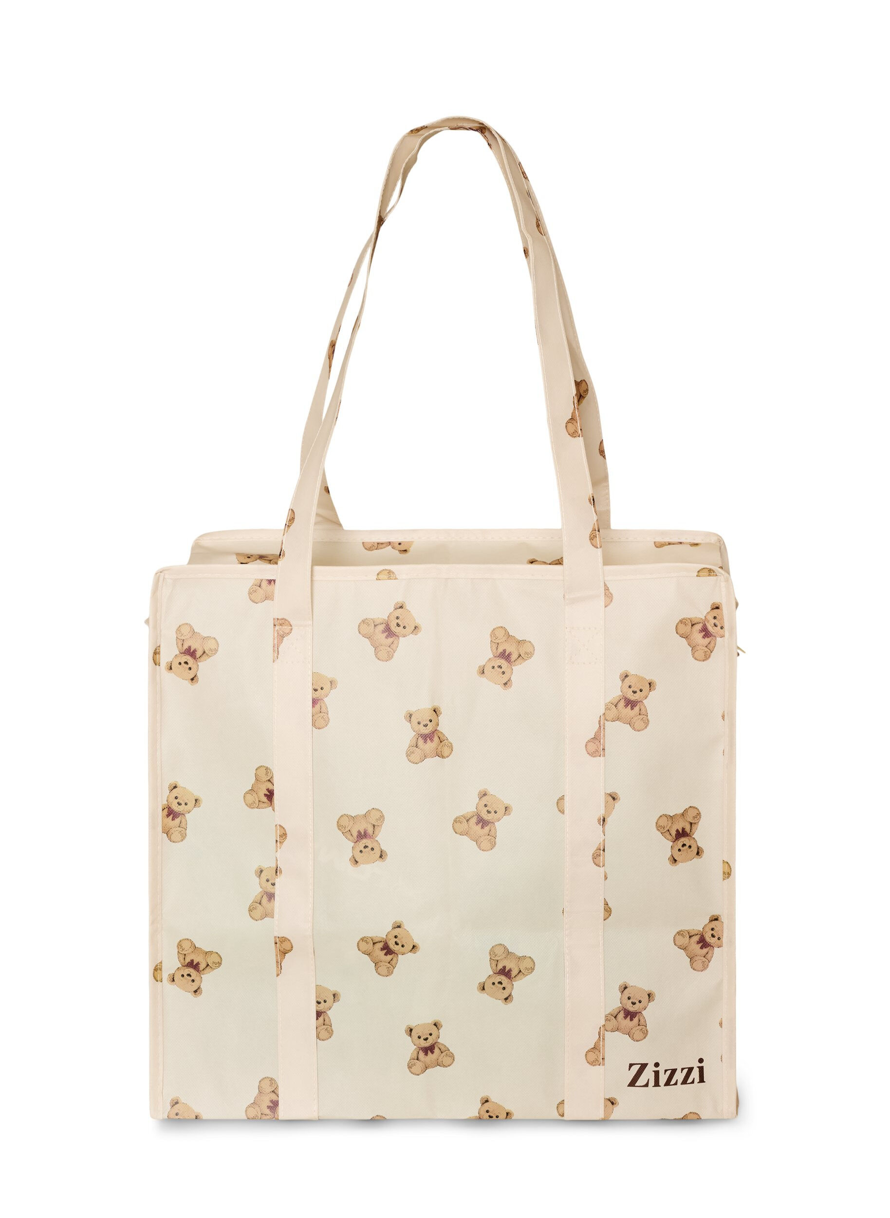 ZizzifashionShopping bag with zipper, Beige, Packshot image number 1
