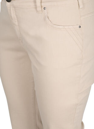 Cotton blend trousers, Sand, Packshot image number 2