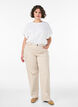 Organic cotton T-shirt with ruffle sleeves, White, Model image number 1