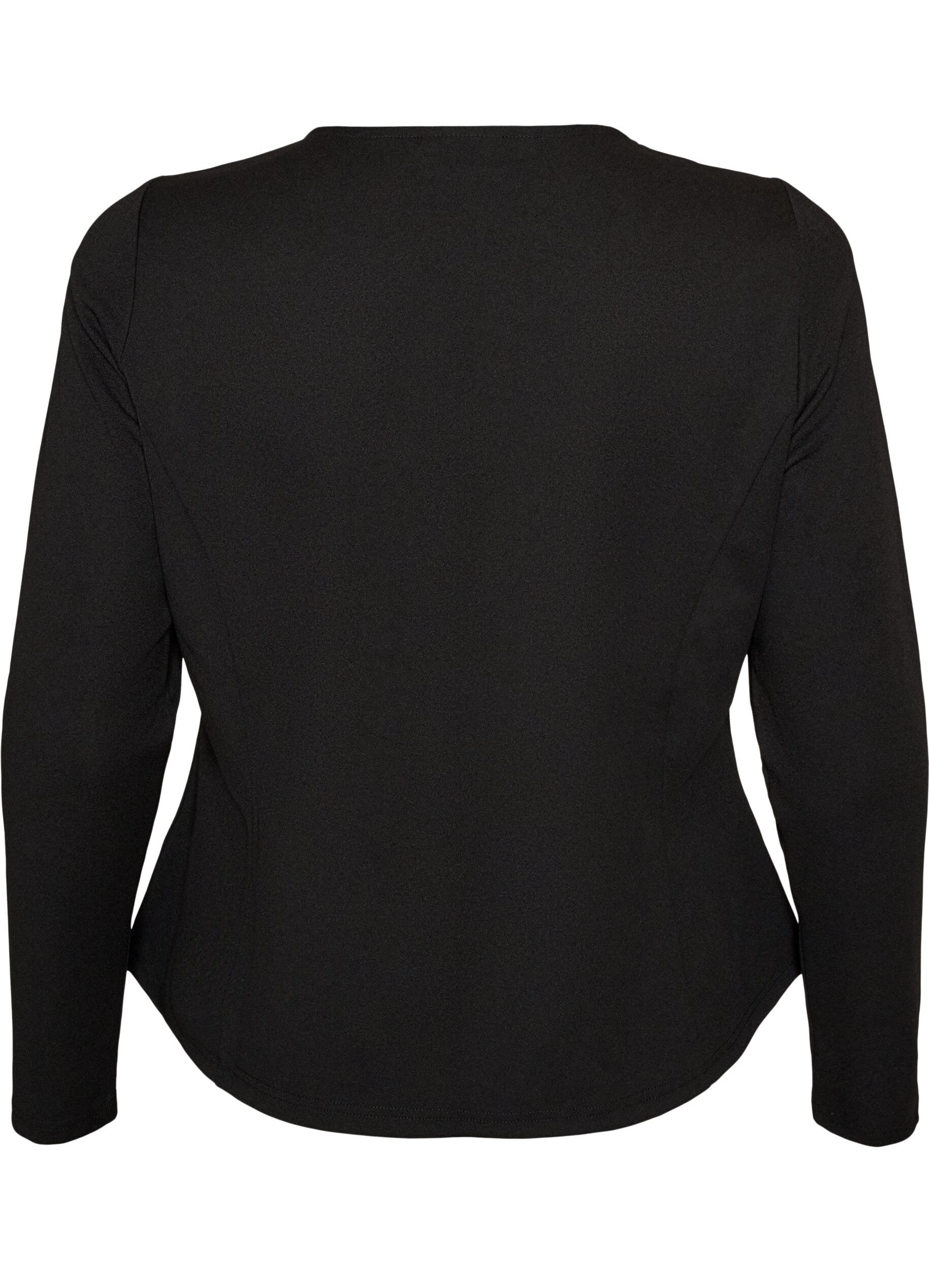ZizzifashionFitted cardigan with knot fastenings, Black, Packshot image number 1