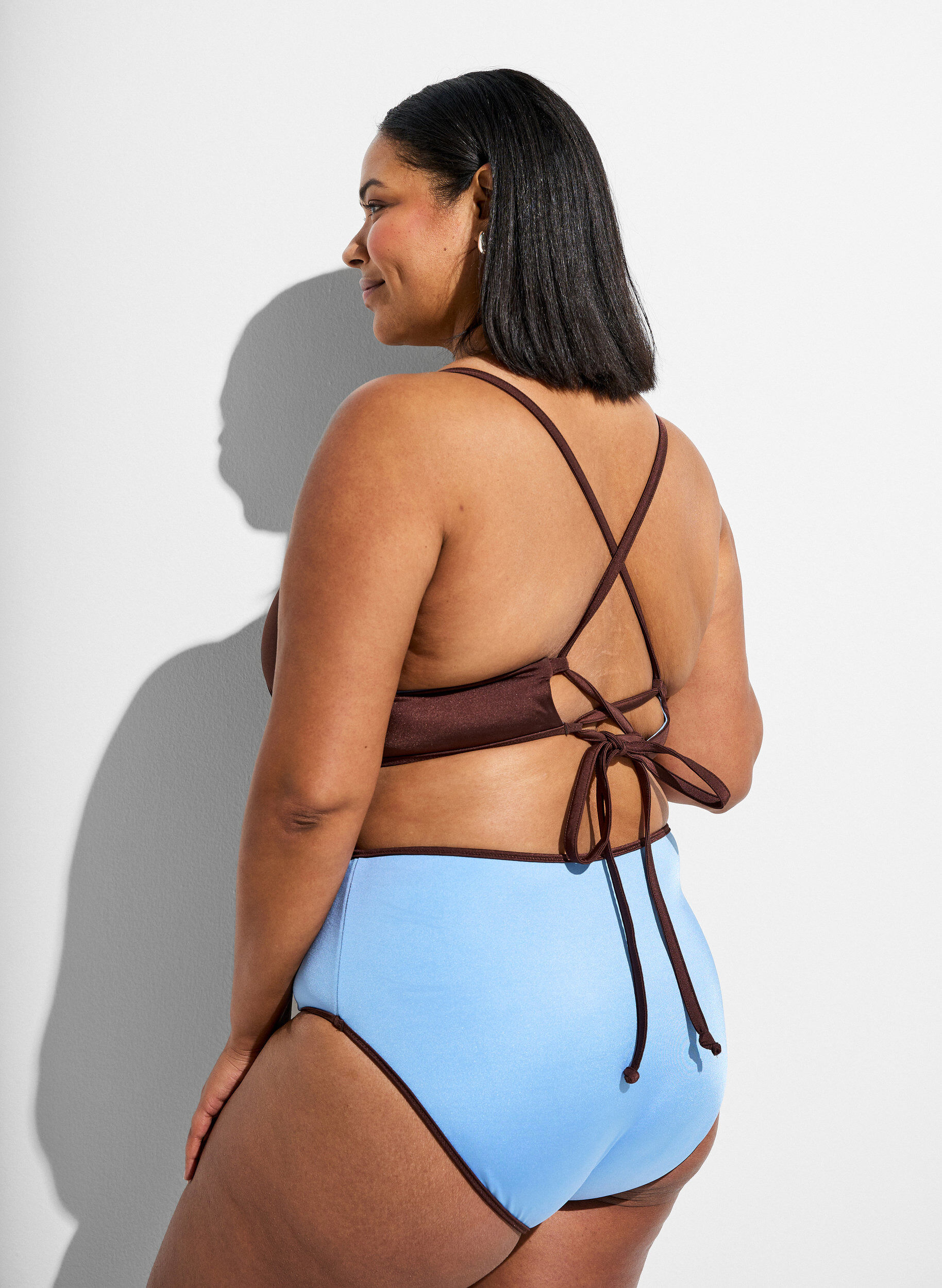 ZizzifashionReversible bikini bottoms with regular waist, Brown, Model image number 1