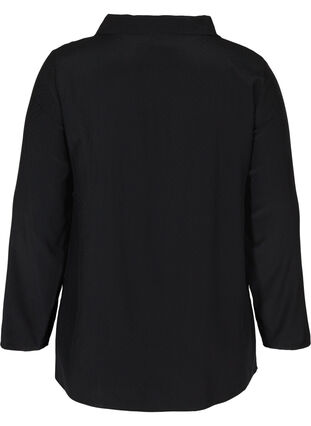 Long-sleeved tunic with a zip, Black, Packshot image number 1