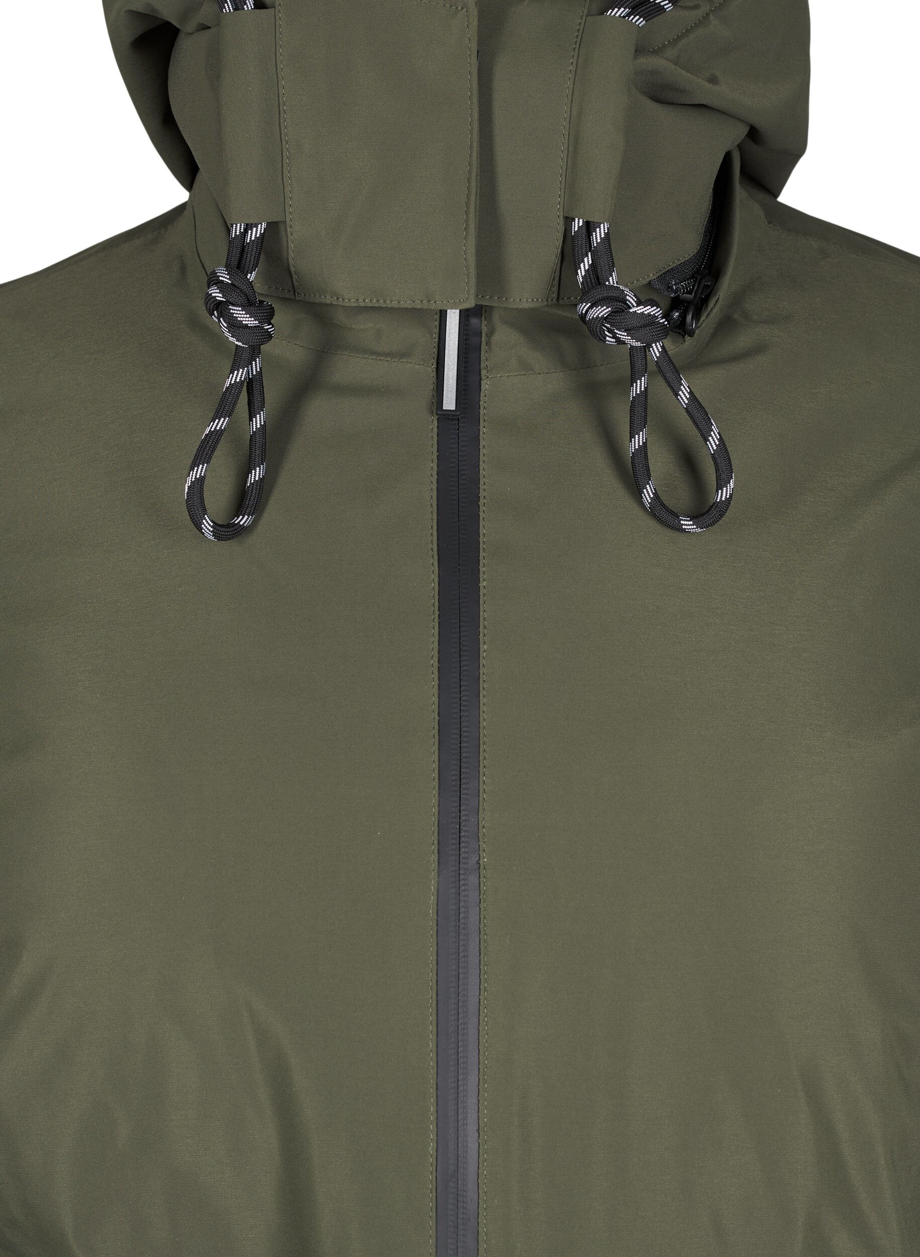 Zizzifashion Practical winter jacket with hood and pockets, Green, Packshot image number 2