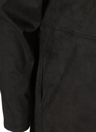 Long shirt with a round neck, Black, Packshot image number 3