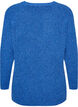 Knitted jumper with a diagonal pattern and raglan sleeves, Blue, Packshot image number 1