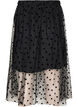 Midi tulle skirt with hearts, Black, Packshot image number 1