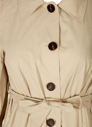 Coat with belt and collar, Feather Gray, Packshot image number 2