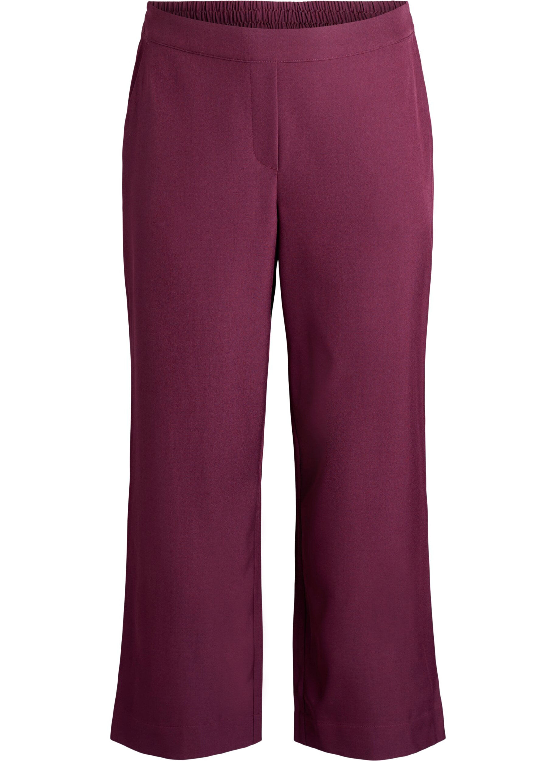 Zizzifashion FLASH - Loose trousers with pockets, Dark Bordeaux, Packshot image number 0