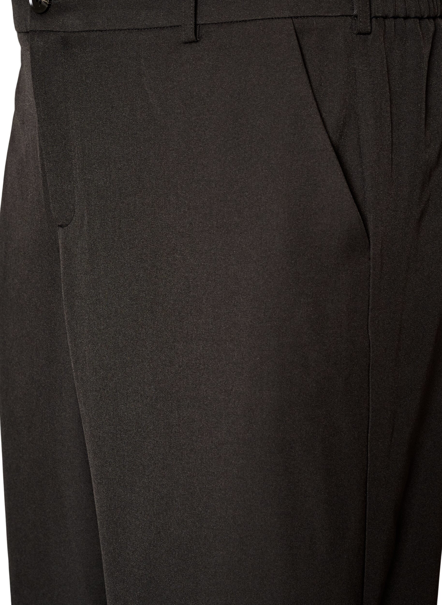 ZizzifashionHigh-waisted barrel fit trousers, Black, Packshot image number 2