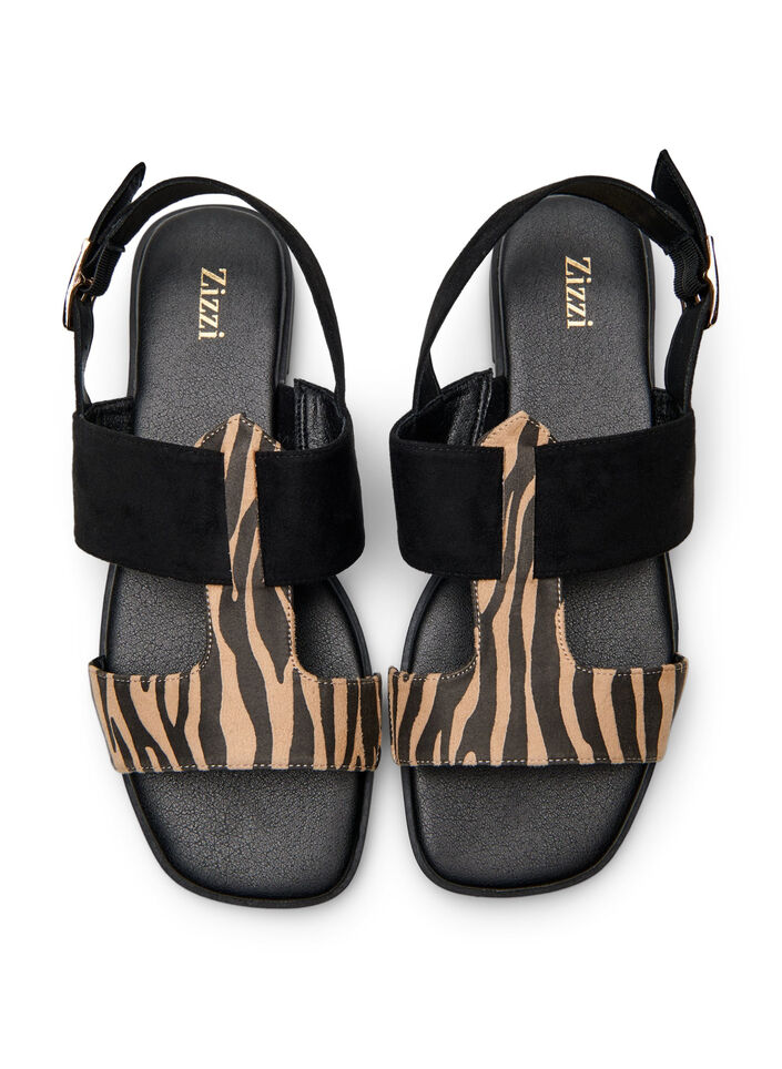 Wide fit - sandals with wide straps, Black, Packshot image number 2