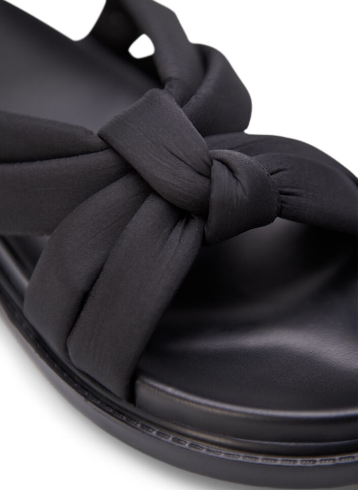 Wide fit - Sandal with knot detail, Black, Packshot image number 3