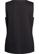 Sleeveless knit vest with decorative buttons, Black, Packshot image number 1