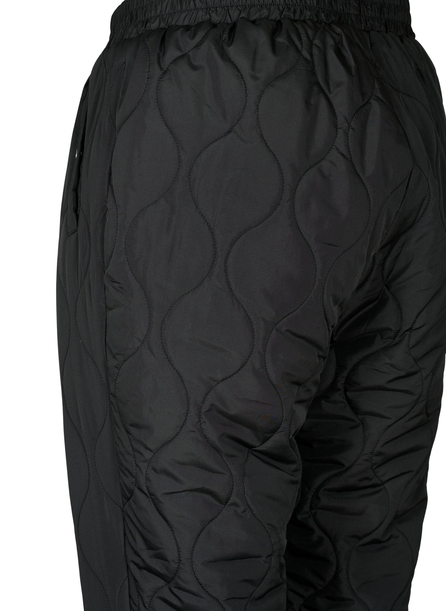 Zizzifashion Quilted thermal pants, Black, Packshot image number 3