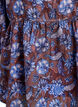 Floral blouse with ruffle sleeves, Brown, Packshot image number 3
