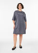 Loose T-shirt dress with a washed look, Grey, Model image number 1