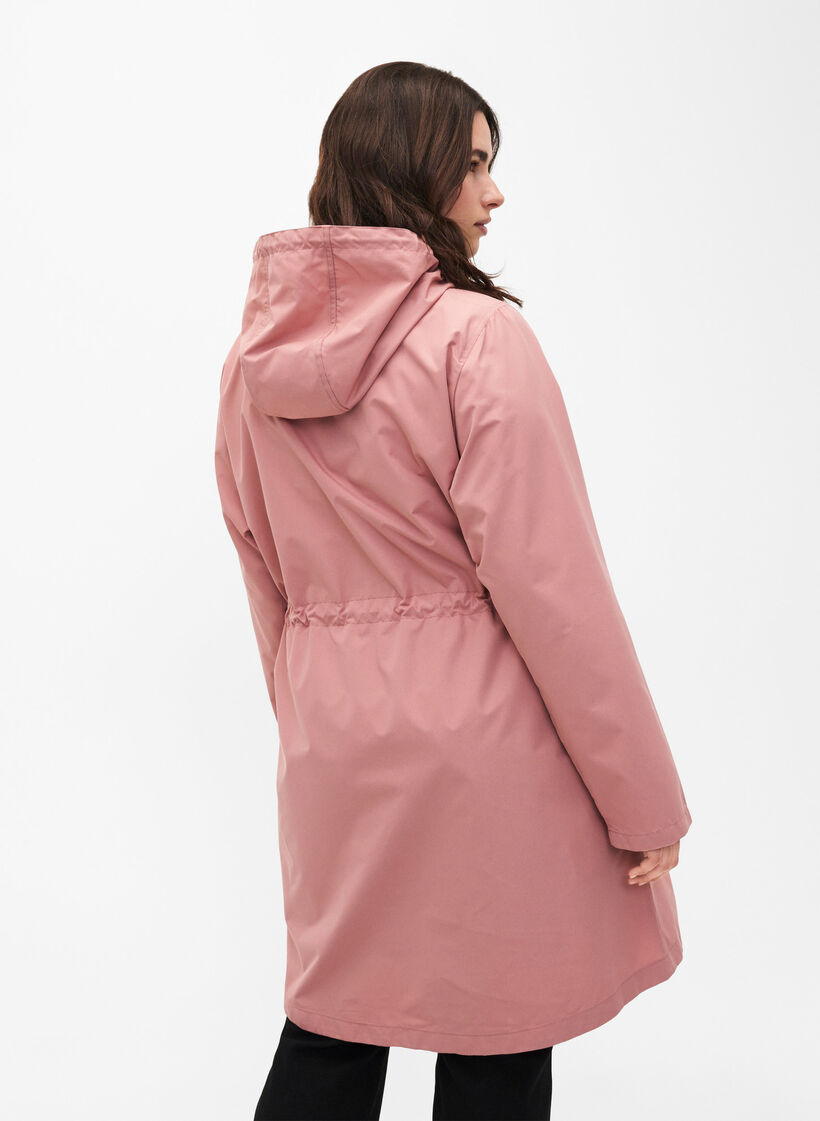 FLASH - Water-repellent parka with hood, Ash Rose, Model image number 1