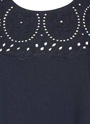Dress with broderie anglaise, Night Sky, Packshot image number 2