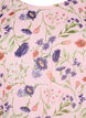 Floral blouse with short sleeves and smocking, Rose, Packshot image number 2