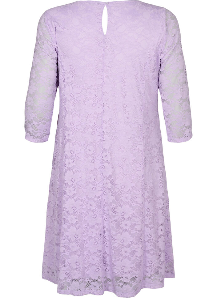 Lace dress with 3/4 sleeves, Lavendula, Packshot image number 1