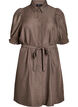 Knee-length shirt dress with tie belt, Brown, Packshot image number 0