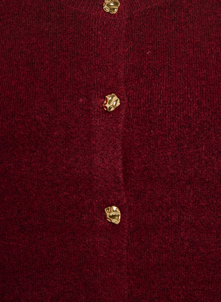 Knitted vest with decorative buttons, Dark Bordeaux, Packshot image number 2