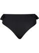 Bikini briefs with ruffles, Black, Packshot image number 0