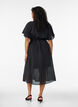 Ankle-length dress with flutter sleeves and tie-waist, Black, Model image number 1