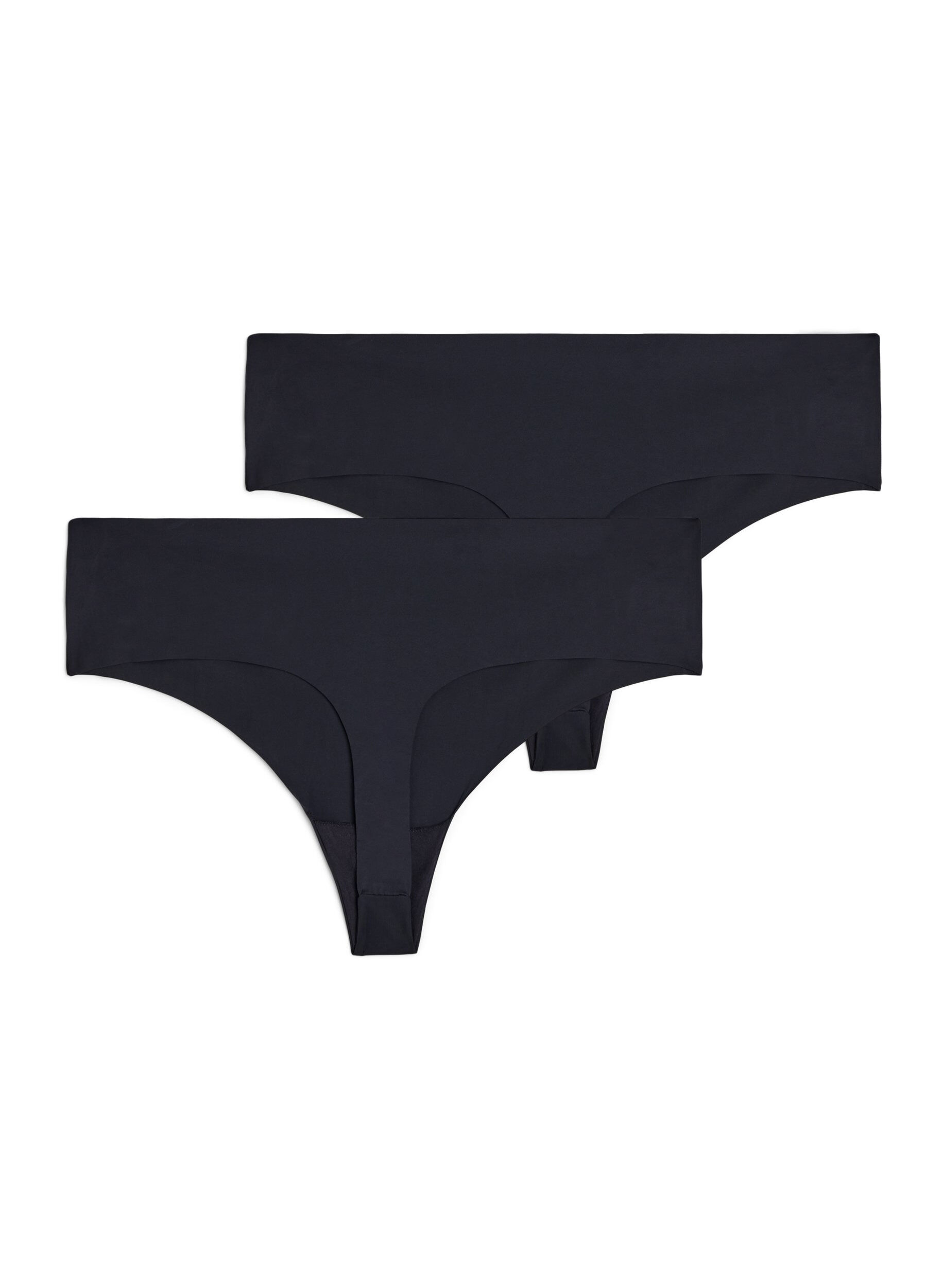 Zizzifashion 2-pack seamless g-string, Black, Packshot image number 1