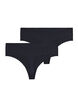 2-pack seamless g-string, Black, Packshot image number 1
