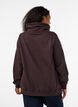 Sweatshirt with high collar and pockets, Brown, Model image number 2