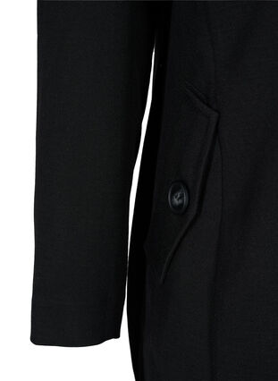Classic coat with button fastening, Black, Packshot image number 3
