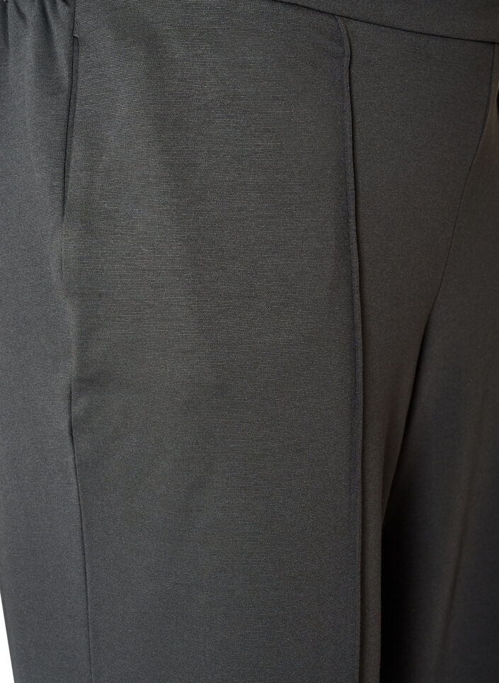 Loose jersey trousers with a high waist, Dark Grey, Packshot image number 2